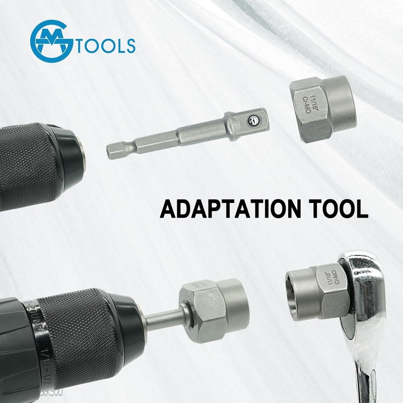 GMTOOLS 18-Piece Screw Puller Kit, Multi-Spline Hex Head, 3/8 Inch Drive Easy Removal Bolt Puller Kit for Removing Stripped, Rounded, Damaged, Broken, Screws and Bolts Removal Kit - Image 5